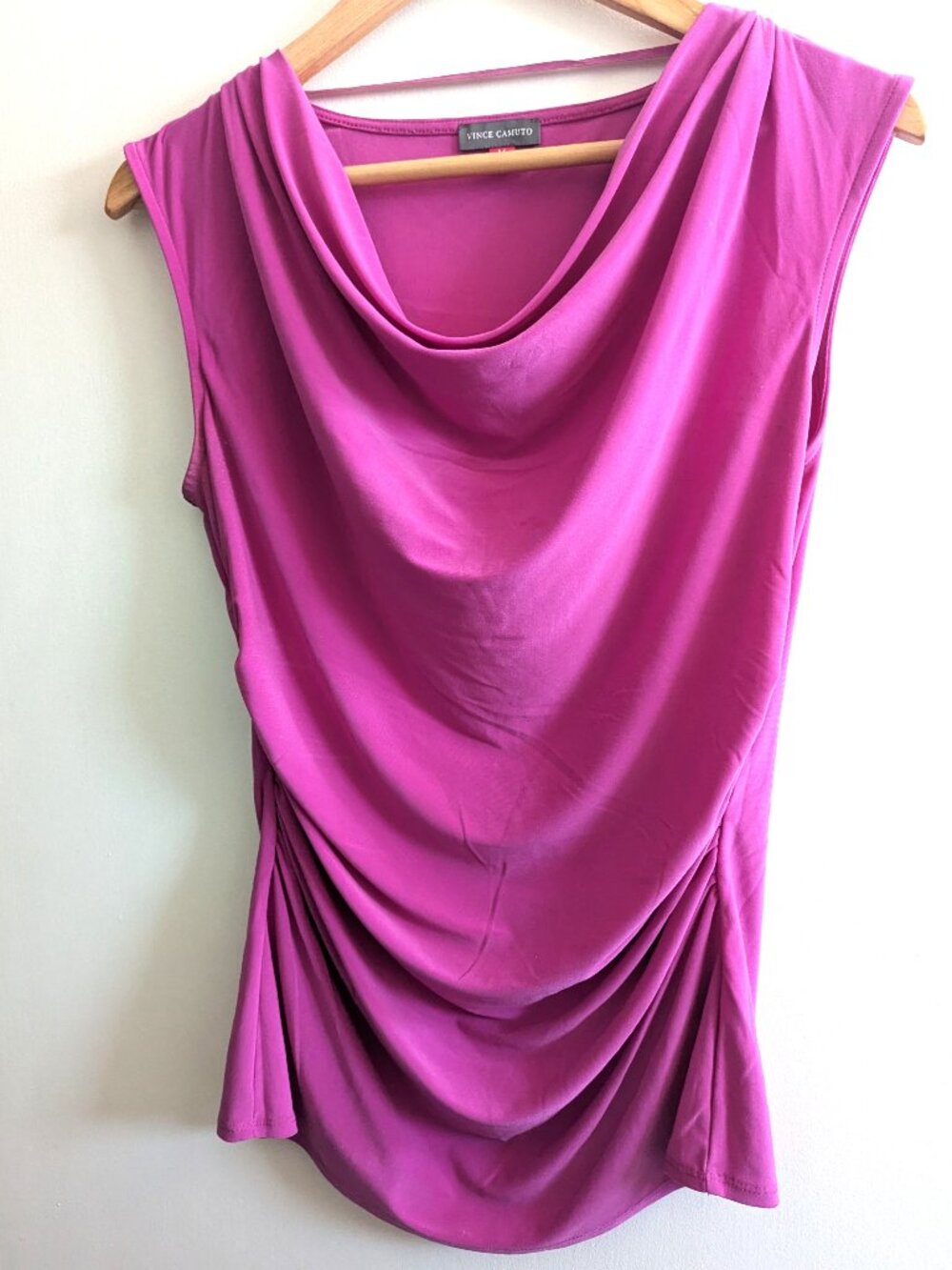 Vince Camuto sleeveless blouse in a dusky magenta